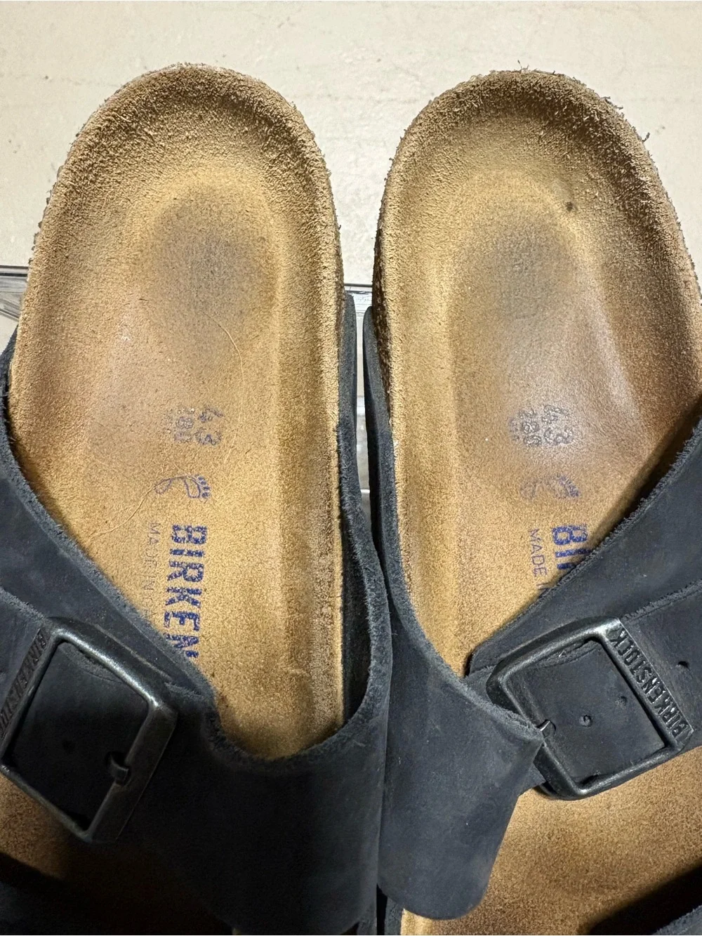 Birkenstock Mens Black Arizona Two-Strap Sandals